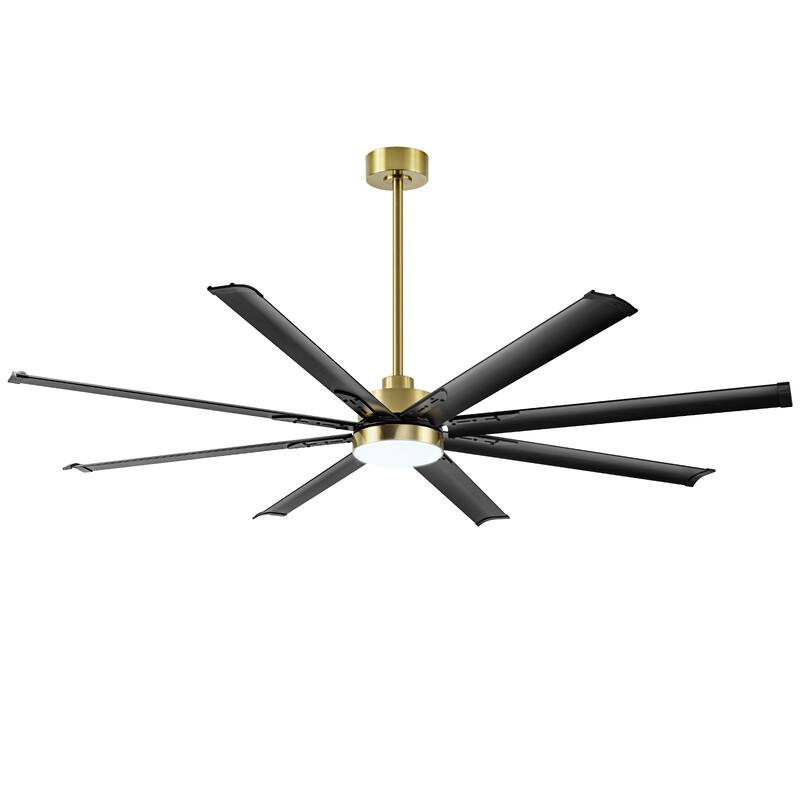 72-in Integrated LED Indoor Ceiling Fan with Light and Remote (8- Aluminum Blade)