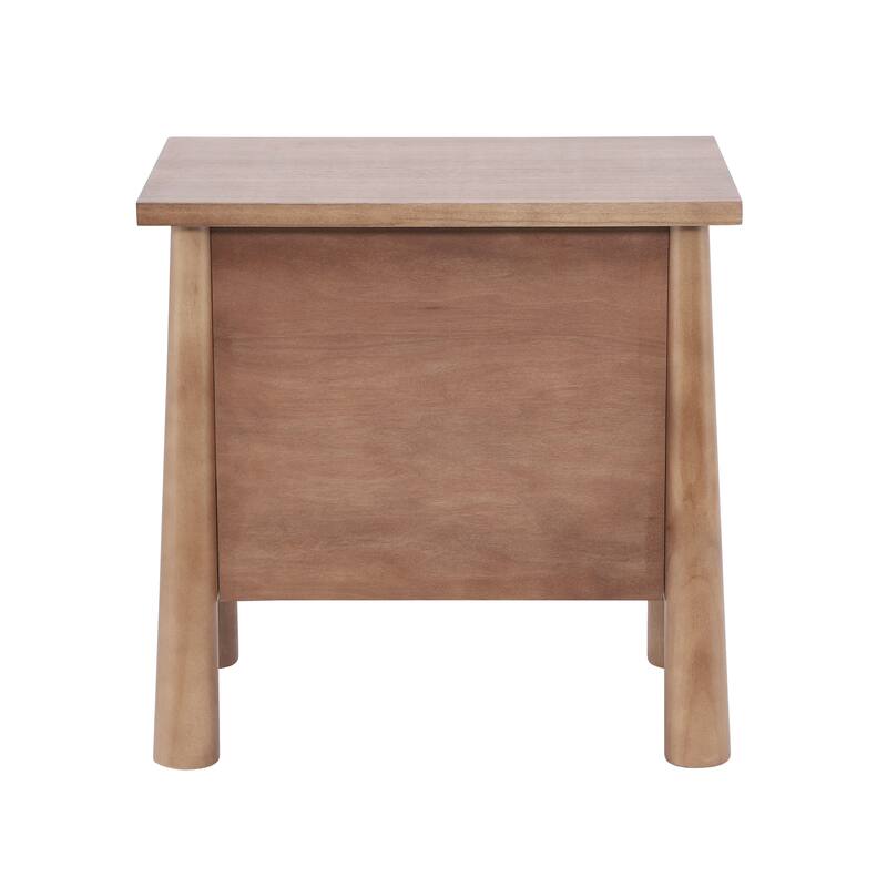 Christopher Knight Home - Modern Minimalist 23.62" Nightstand with Solid Wood Round Tapered Legs, Multi-Functional Use