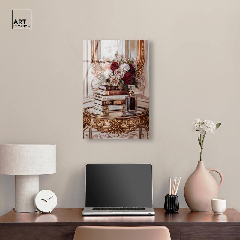 Lovely Mirror Glam Books Acrylic by Art Remedy, Ready to Hang