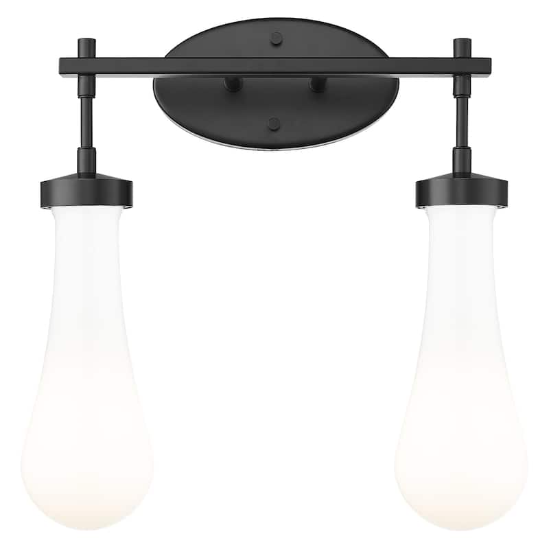 Innovations Lighting 451-2W-G451-4GWH Owego 2 Light 16" Wide Vanity - Matte Black