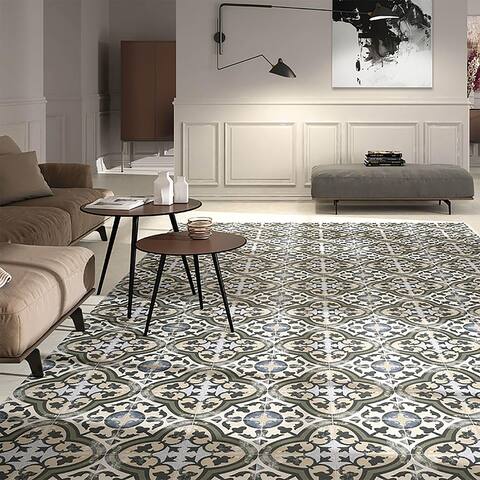 Merola Tile Arte Evoque Carthusian 9.75" x 9.75" Porcelain Floor and Wall Tile