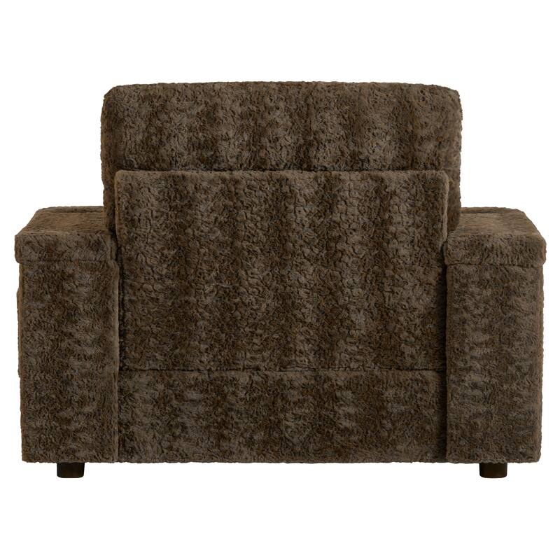 42" Oversized Chaise Lounge Indoor Sofa Bed with Storage Ottoman