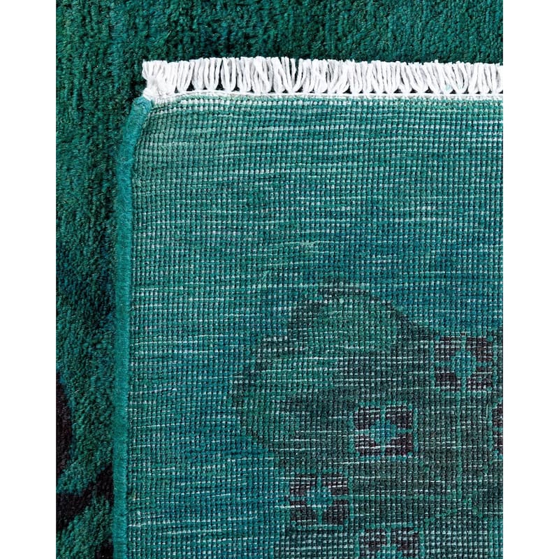 Contemporary Overdyed Wool Hand Knotted Area Rug - 9' 10" x 13' 10"