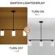 preview thumbnail 7 of 10, Zjvaive 3-Light 31.5" Linear Kitchen Island Pendant Light with Milk Glass Shade for Over Dining Table Living Room