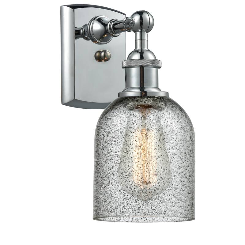 Innovations Lighting Caledonia 12" Tall Bathroom Sconce - Polished Chrome / Charcoal