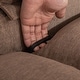 preview thumbnail 15 of 13, Glider Rocker Chair with Ottoman & Brown Wood Base