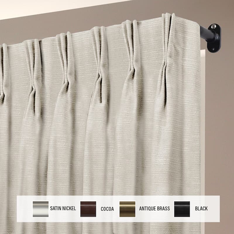InStyleDesign 5/8 inch Blackout Bay Curtain Rod 20"-36", 38"-72" - Black