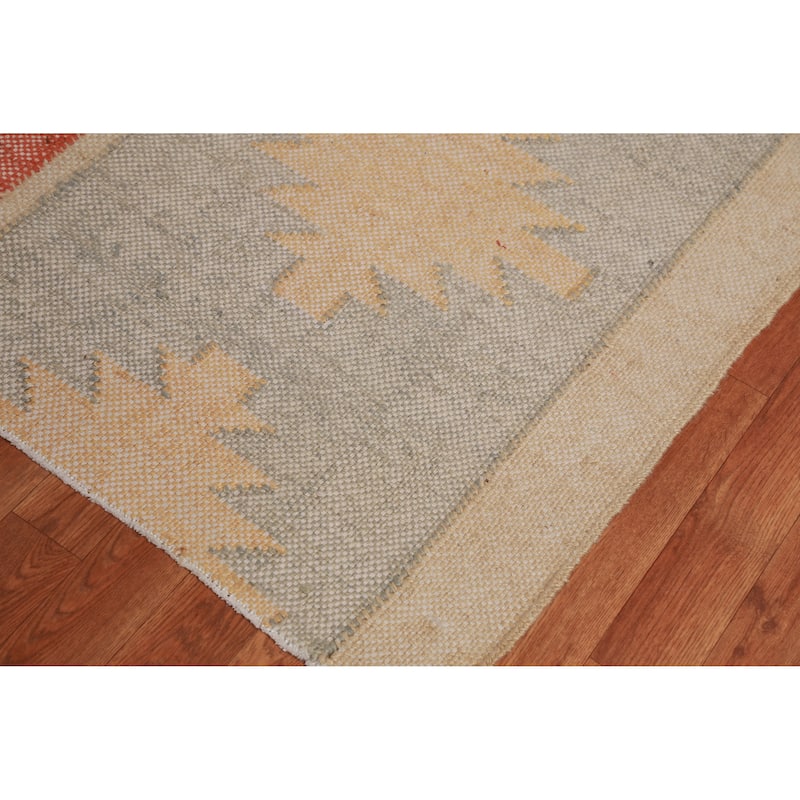 Hand Woven Oriental 100% Jute Carpet Southwestern Modern Beige & Ivories Kilim Area Rug - 13' 3'' X 10' 8''