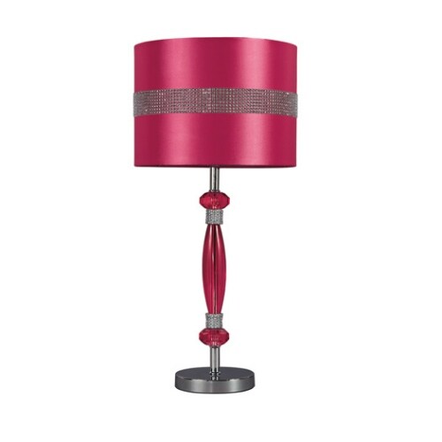 Nyssa Acrylic Table Lamp 1 CN Hot Pink Silver Finish Nyssa Acrylic Table Lamp 1 CN Hot Pink Silver Finish Bed Bath Beyond 17634375