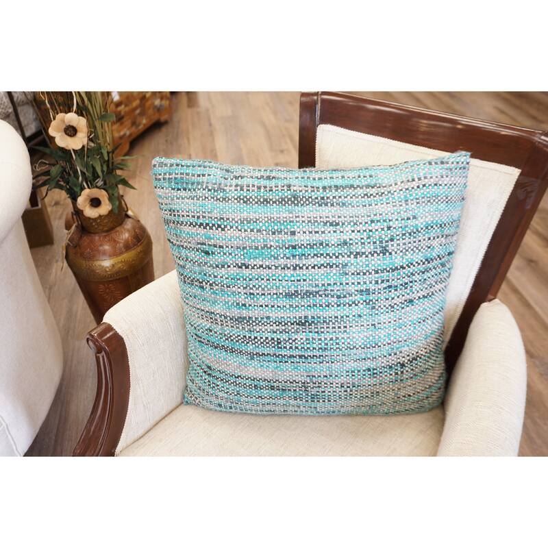 Home&Manor Lea Hand Spun Silk Pillow 20"
