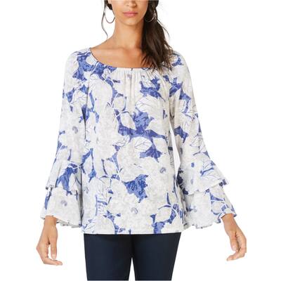 I.N.C Womens Tiered Peasant Blouse