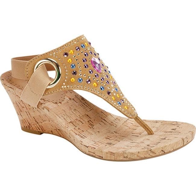 white mountain cork sandals