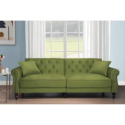 87.8'' Convertible Velvet Sofa Bed Sleeper Futon