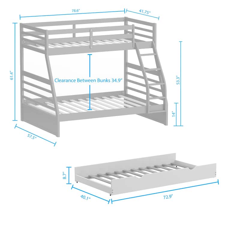 Plana Wood Bunk Bed and Trundle