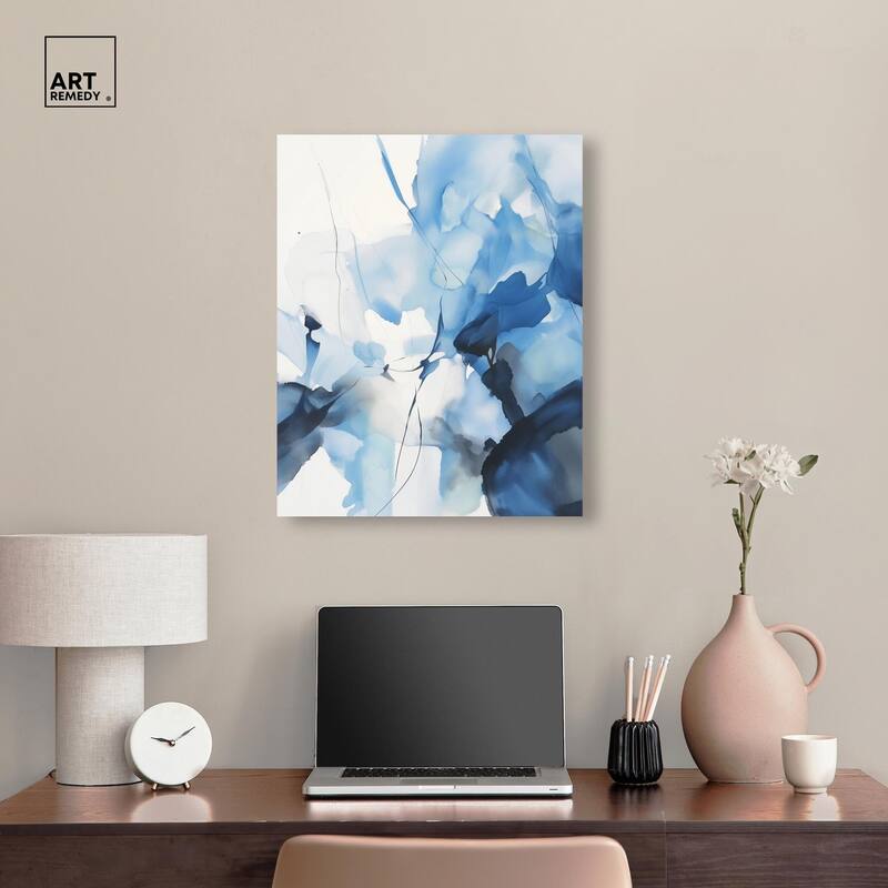 Fleur Bleue II Canvas by Art Remedy, Gallery Wrapped