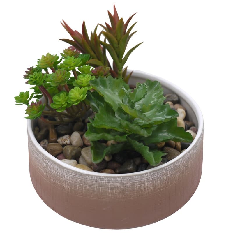ABN5E150-LT BRN Coffee two toned ombre ceramic tray, Planters