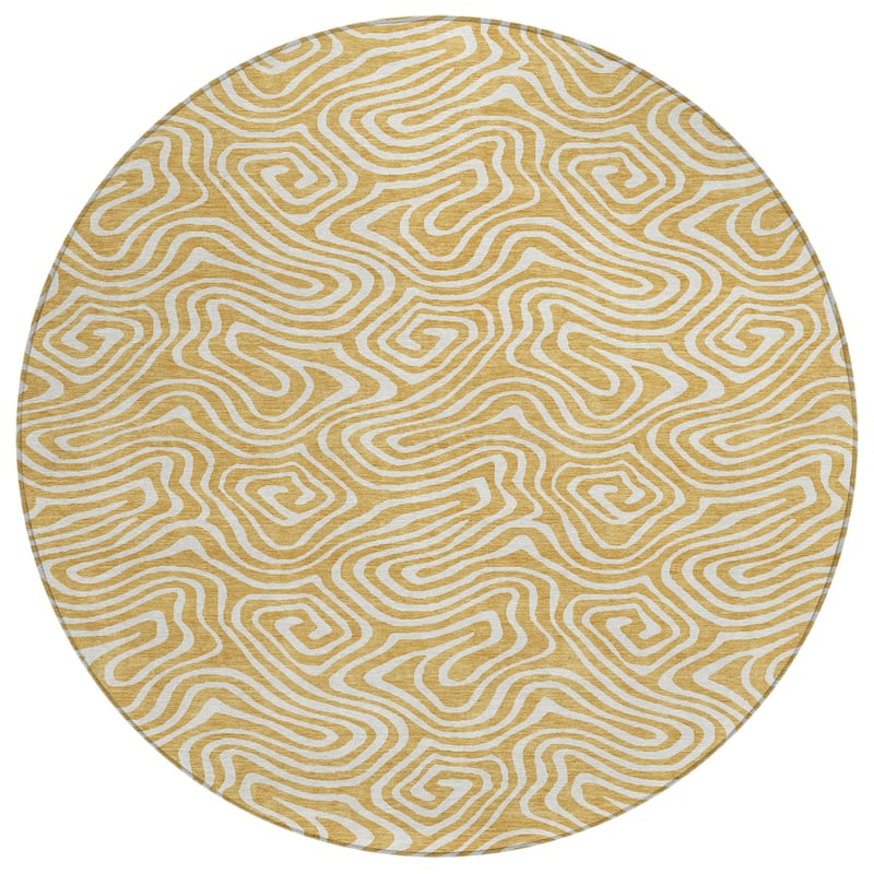 Machine Washable Indoor/ Outdoor Modern Trance Chantille Rug