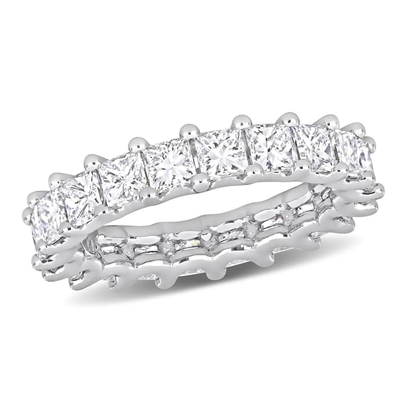 Miadora 4 1/7ct TDW Princess Cut Diamond Eternity Ring in Platinum
