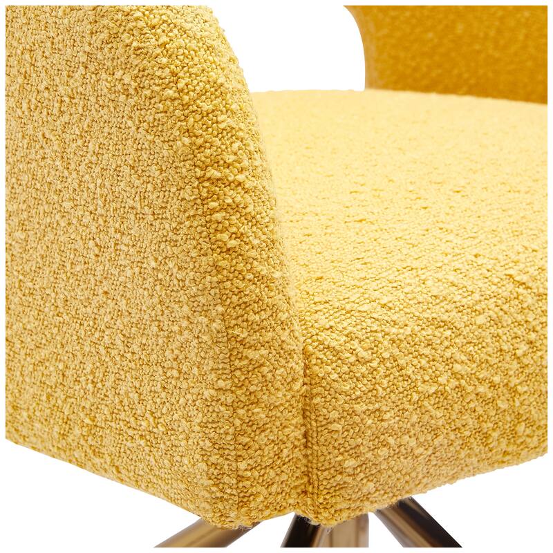 Boucle Polyester Upholstered Swivel Accent Chair - Stain Resistant (Set of 4)