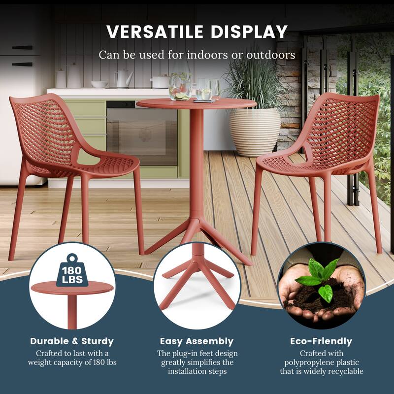 Frond and Form 23.5 Inch Outdoor Round Dining Table
