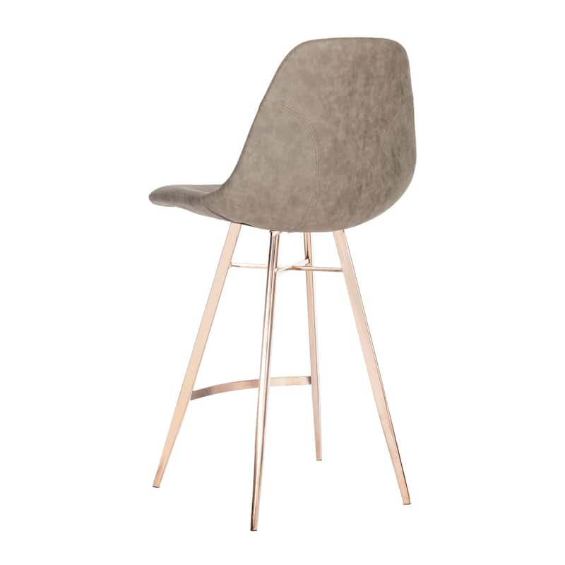 SAFAVIEH Bluette -25 Inch Brown/ Copper Counter Stool - 17" x 19" x 39" - 17Wx19Dx38H