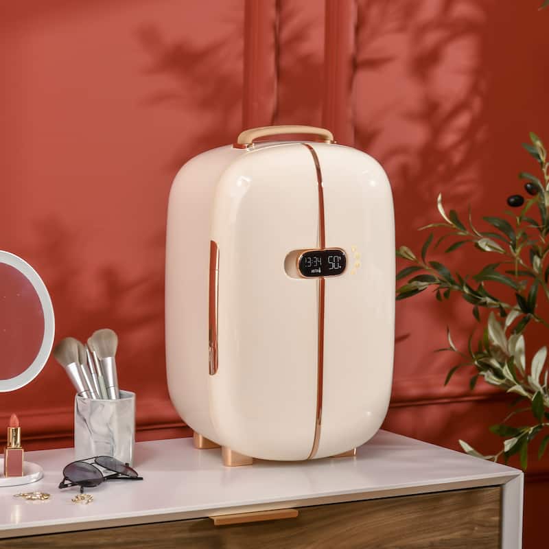 HOMCOM 12 L Portable Mini Makeup Fridge for Skincare - N/A - White