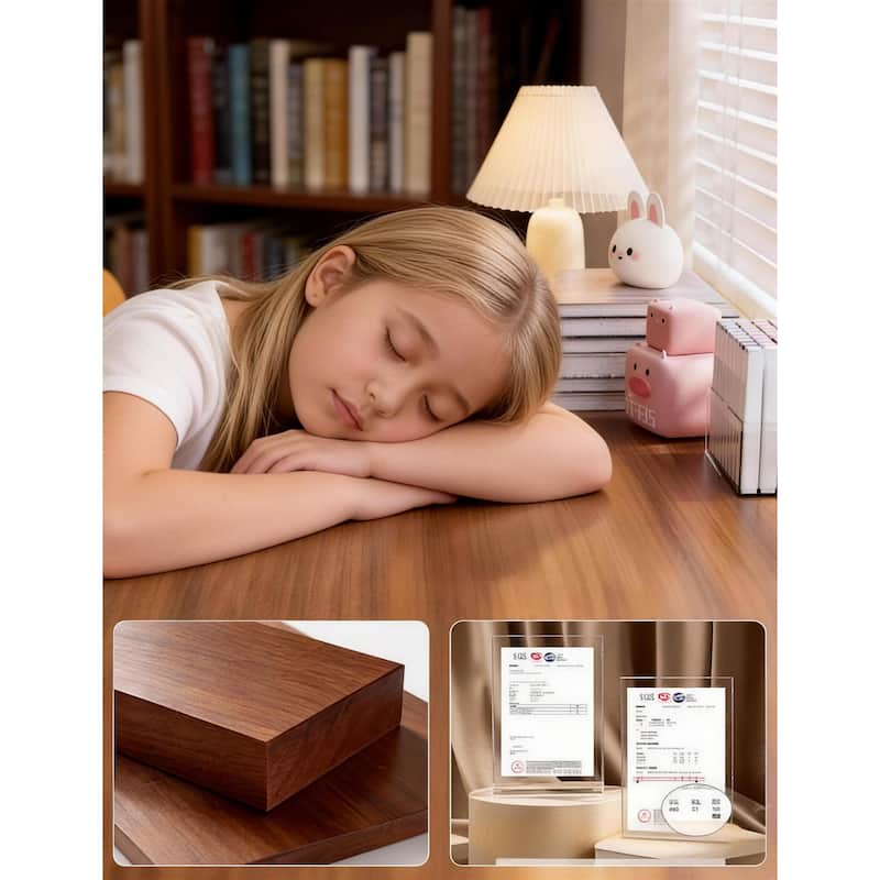 100% Solid Wood Side Table, Natural Wooden End Table,Rustic Center Table,Simple Accent Table for Living Room