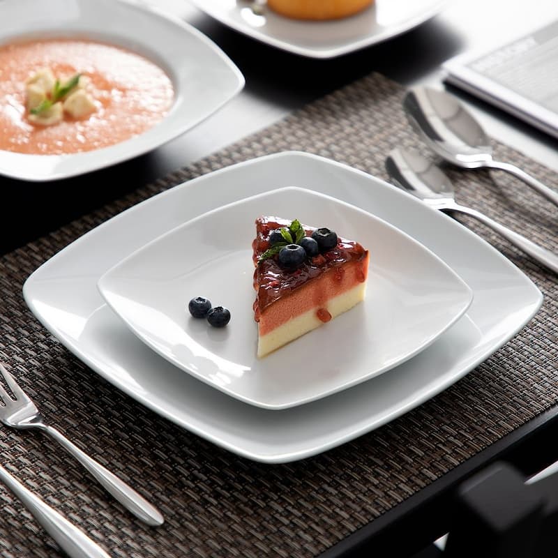 MALACASA Julia 18-Piece Triple Plate Set