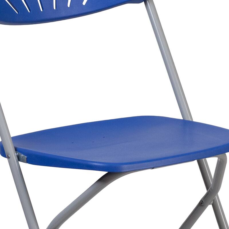8 Pack 650 lb. Capacity Plastic Fan Back Folding Chair