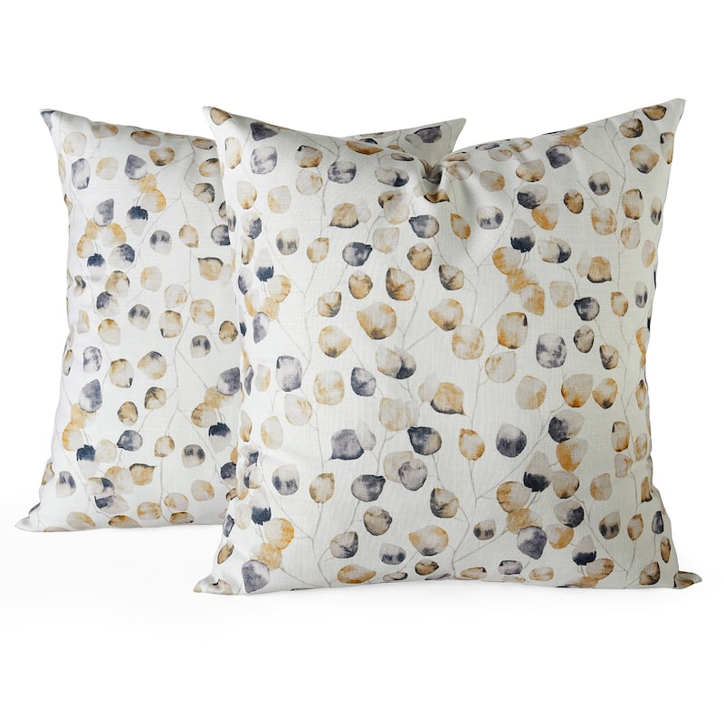 Exclusive Fabrics Printed Cotton Throw Pillow Covers 18 X 18 - Textured Decorative Pillow Covers (Set of 2)