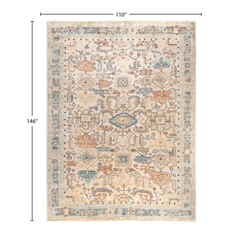 Serapi One-of-a-Kind Hand-Knotted Area Rug - Ivory - 9' 2" x 12' 2"
