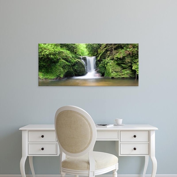 Easy Art Prints Panoramic Images's 'Water in a forest, Geroldsau Waterfall, Black Forest, Baden