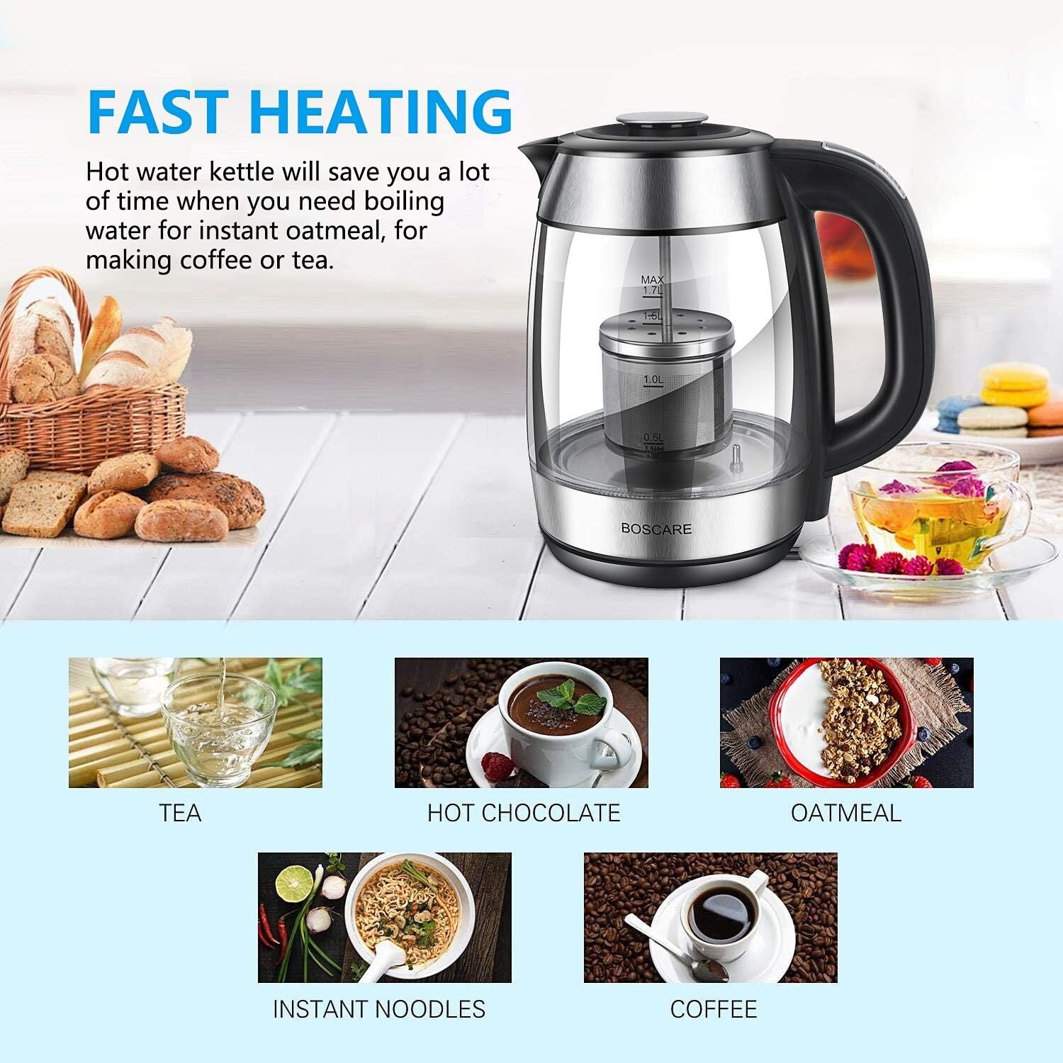 Bpa free electric tea store kettle