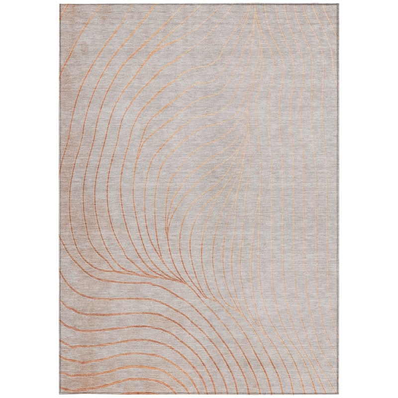 HomeRoots Abstract Transitional Rectangle Outdoor Rug