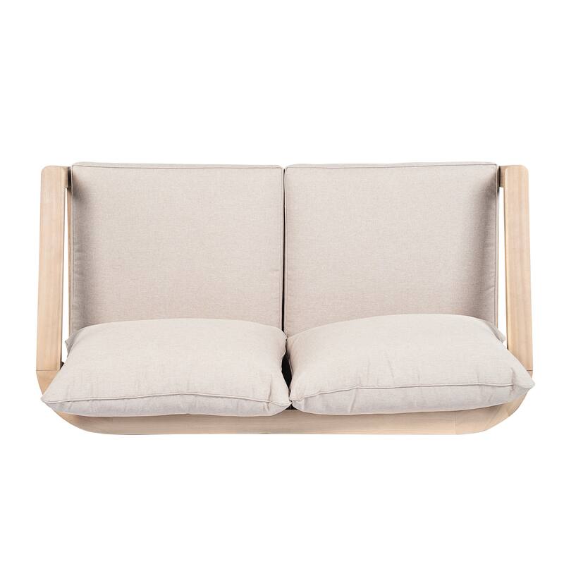 Christopher Knight Home - Hartford 4-Piece Outdoor Acacia Wood Patio Seating Set with Wicker Back and Cushions