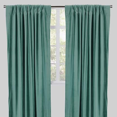 Rodeo Home Tuscan Luxury Solid Velvet Curtain Panels (Set of 2) - 54" x 96"