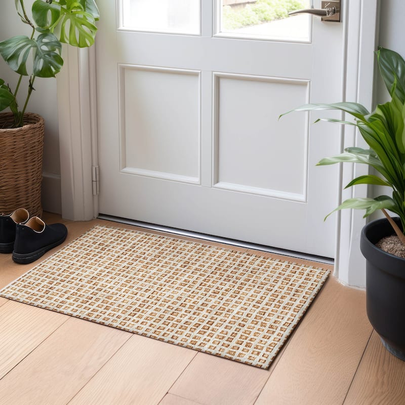 Premium Washable Super Soft Modern Contemporary Mayfield Rug - Paprika - 1' 8" x 2' 6" - Rectangle