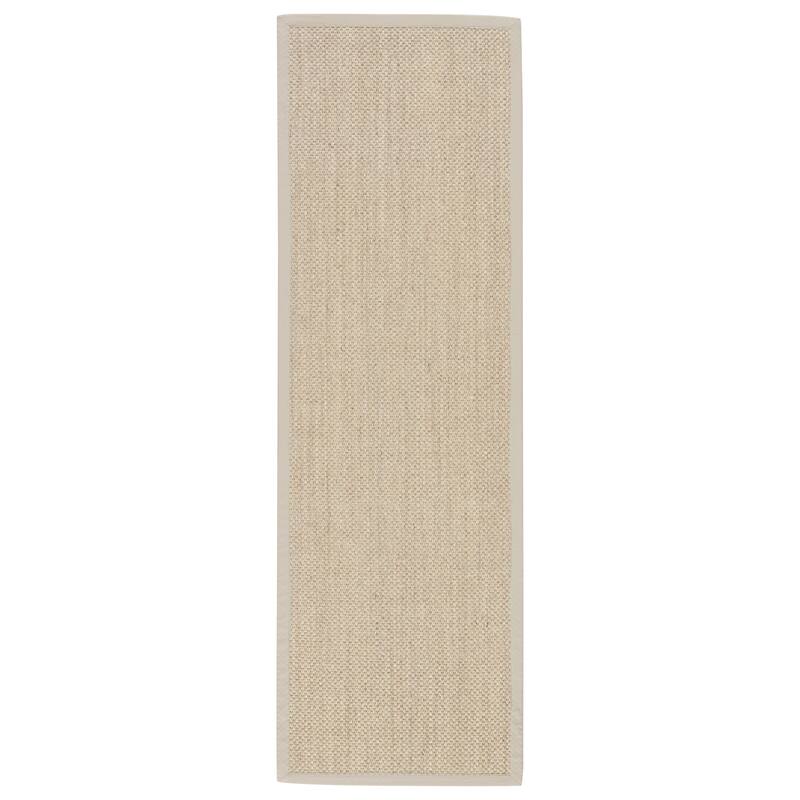 Nalani Handmade Natural Solid Area Rug - 2'6" x 8' Runner - Beige/Ivory