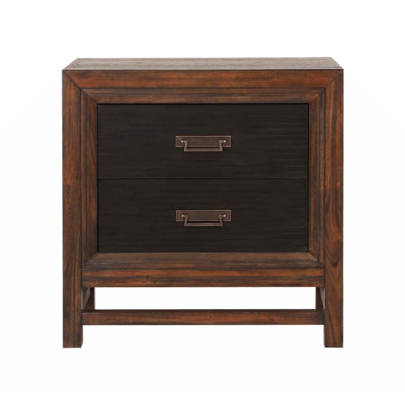 2-drawer Nightstand, No Assembly Required, Two-Tone Finish