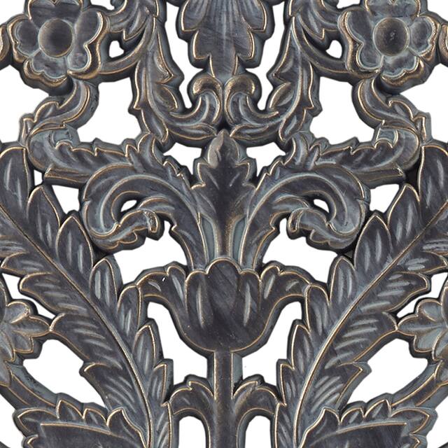 Madison Park Botanical Panel Distressed Carved Wood 2-piece Wall Decor Set
