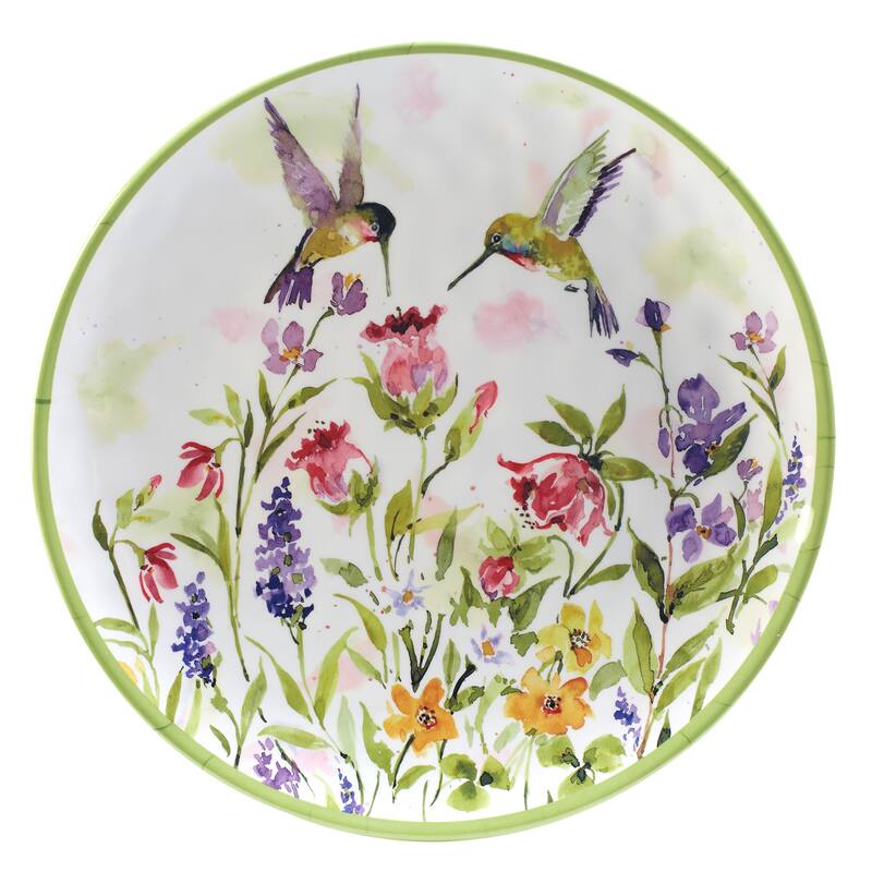 Certified International Hummingbirds Melamine 2-piece Platter Set