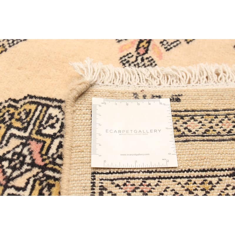 ECARPETGALLERY Hand-knotted Finest Peshawar Bokhara Beige Wool Rug - 3'11 x 6'2