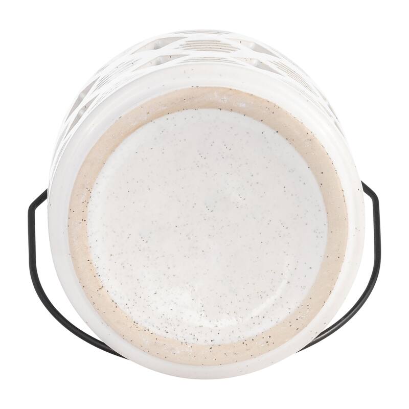 Ceramic Cut-Out Diamond Modern Lantern