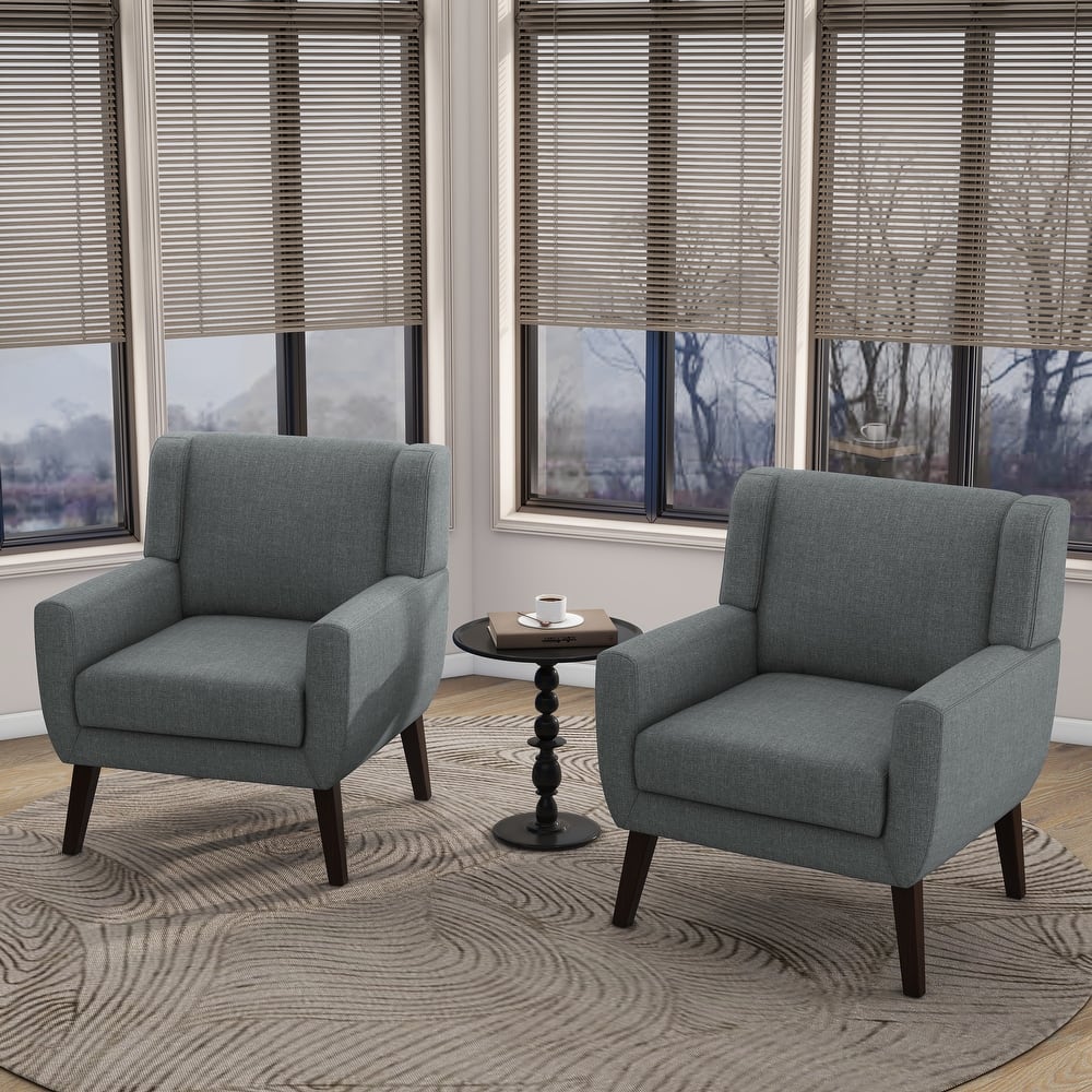 Modern Armchair Upholstered Accent Chair Set of 2