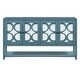 preview thumbnail 12 of 18, Antique Navy Sideboard Console Table, Storage Cabinet Display Case w/ Mirrored Doors & Open Storage Shelf for Living Dining Room