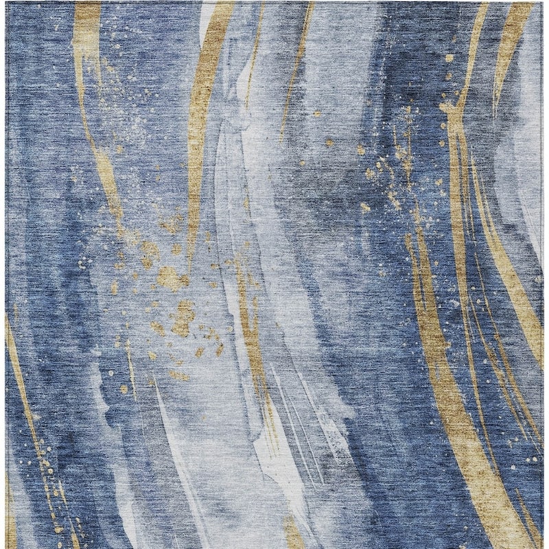 HomeRoots Abstract Transitional Rectangle Outdoor Rug
