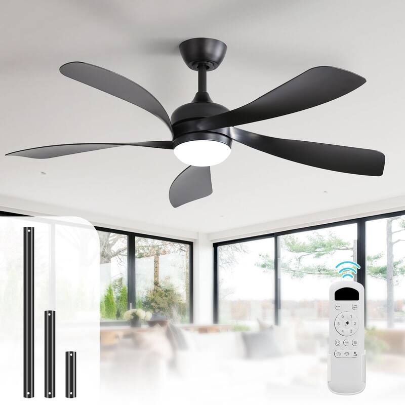 52"/66" Inch Ceiling Fan with Light,APP and Remote Control, Low Profile,Smart Optional