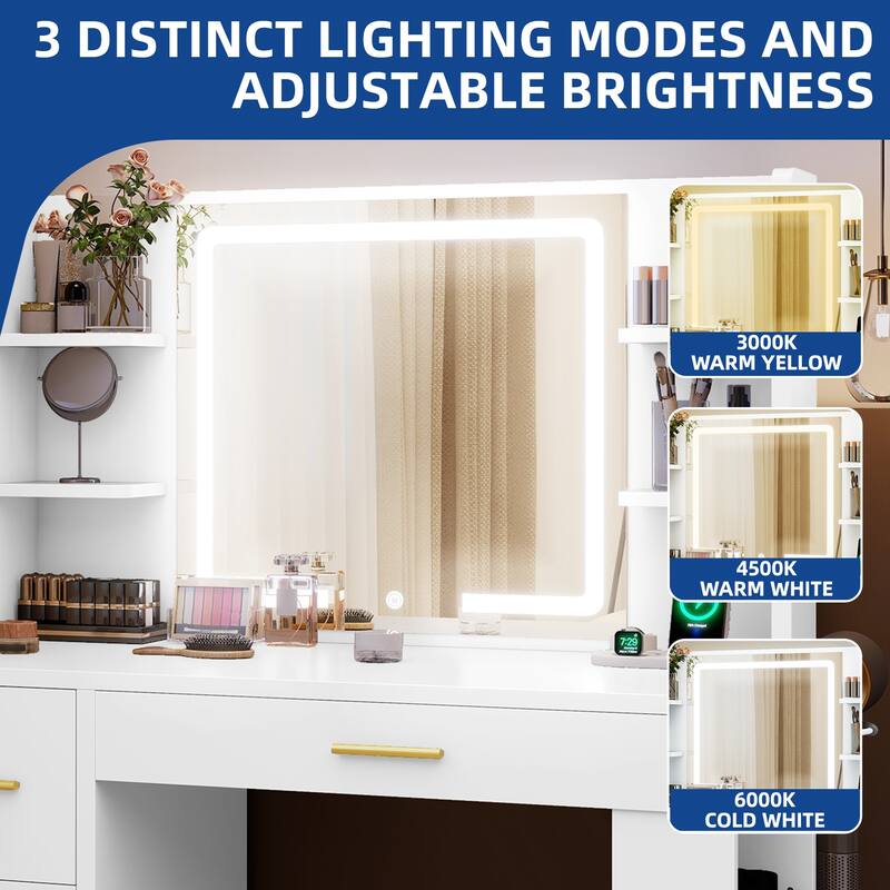 Moasis Makeup Vanity with LED Mirror