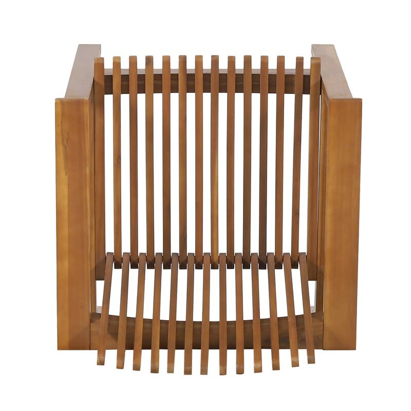 Monarch Outdoor Acacia Wood Outdoor Slatted Club Chair by Christopher Knight Home