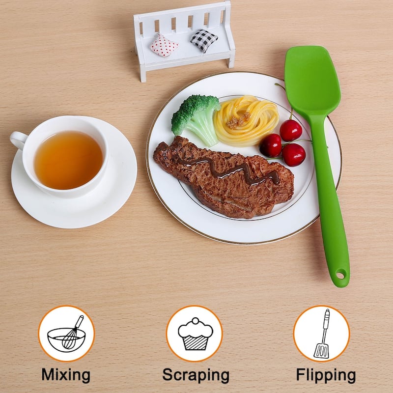 Silicone Spatula Heat Resistant Turner Non Stick Spatula - 27.5 x 6cm/10.8" x 2.4"(L*W)